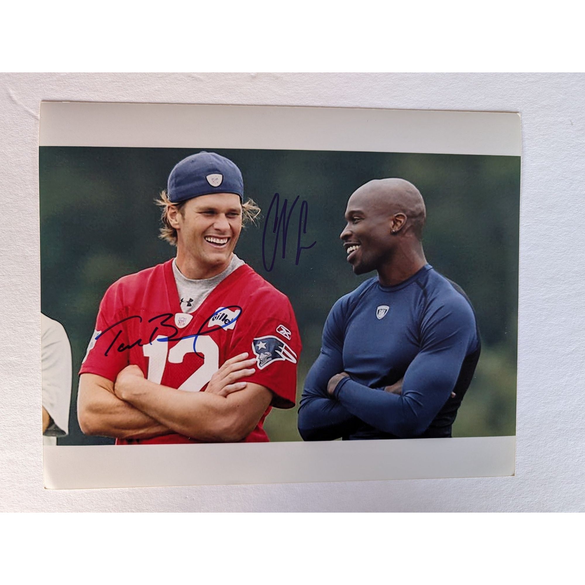 Tom Brady and Chad Ochocinco Johnson 8x10 photo signed with proof