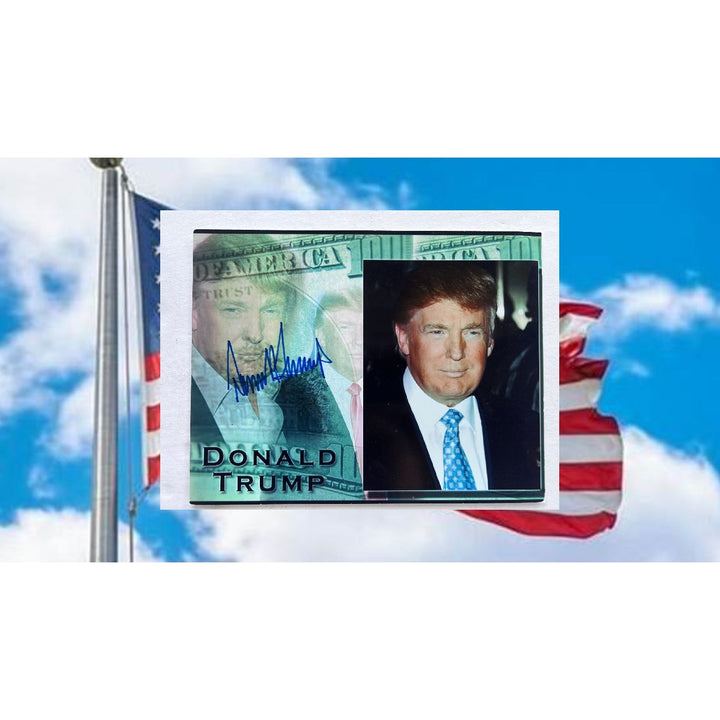 Donald Trump 8x10 photo signed with proof