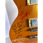 Load image into Gallery viewer, Metallica James Hetfield Kurt Hammet Robert Trejillo Lars Ulrich David Mustaine Jason newstead Les Paul full size electric guitars signed w
