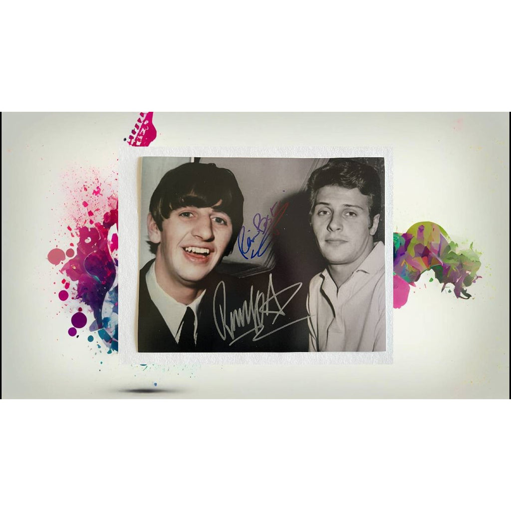 Pete Best Ringo Starr The Beatles 8x10 signed with proof