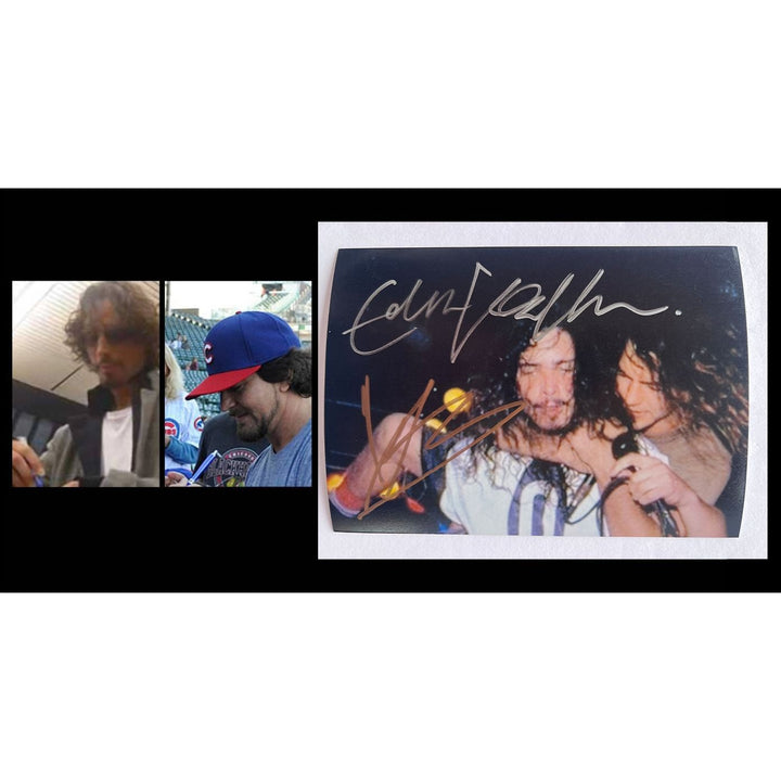 Eddie Vedder Pearl Jam Chris Cornell Sound Garden 5x7 photograph signed with proof