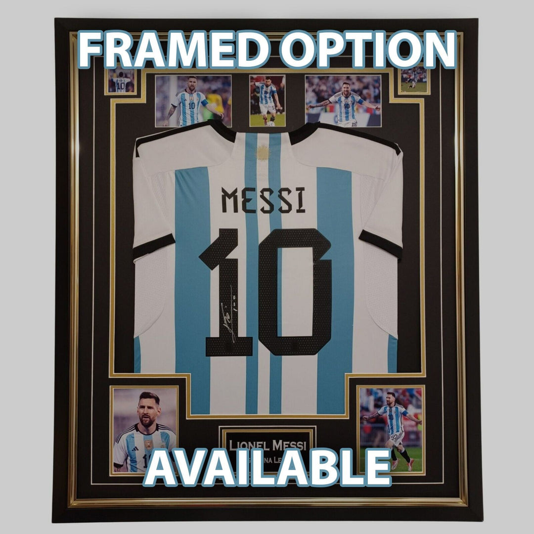 Lionel Messi Argentina jersey signed with proof $599 0r $999 framed