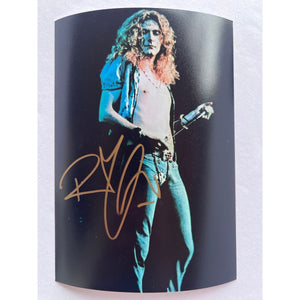 Led Zeppelin Robert Plant lead singer 5x7 photograph signed with proof