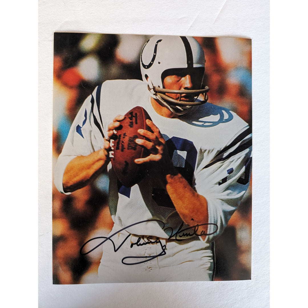 Johnny Unitas Baltimore Colts 8x10 photo signed with proof