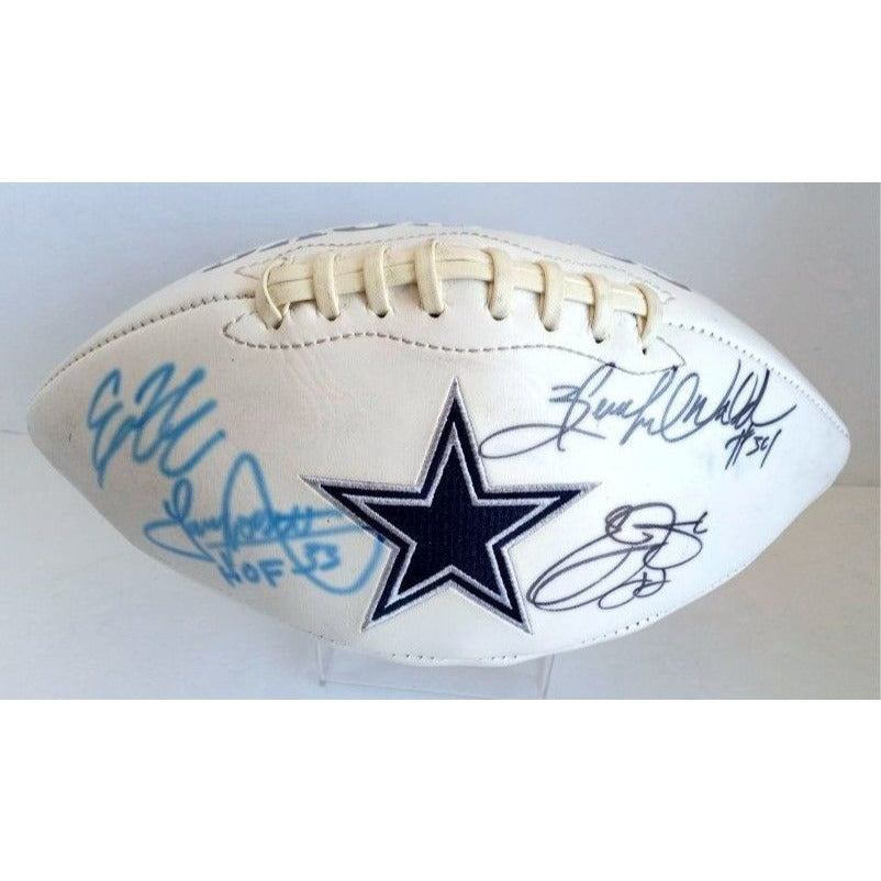 Ezekiel Elliott Tony Dorsett Herschel Walker an Emmitt Smith Dallas Cowboys football signed with proof
