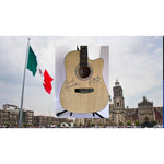 Load image into Gallery viewer, Vicente Fernandez Alejandro Fernandez full size Ashharpe acoustic guitar signed with proof

