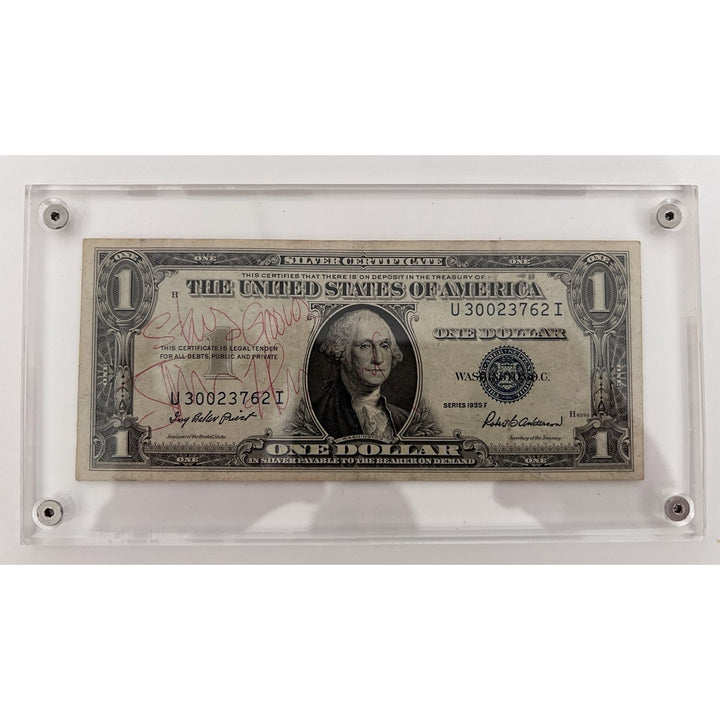 Jimi Hendrix 1935 silver certificate vintage dollar bill signed with proof