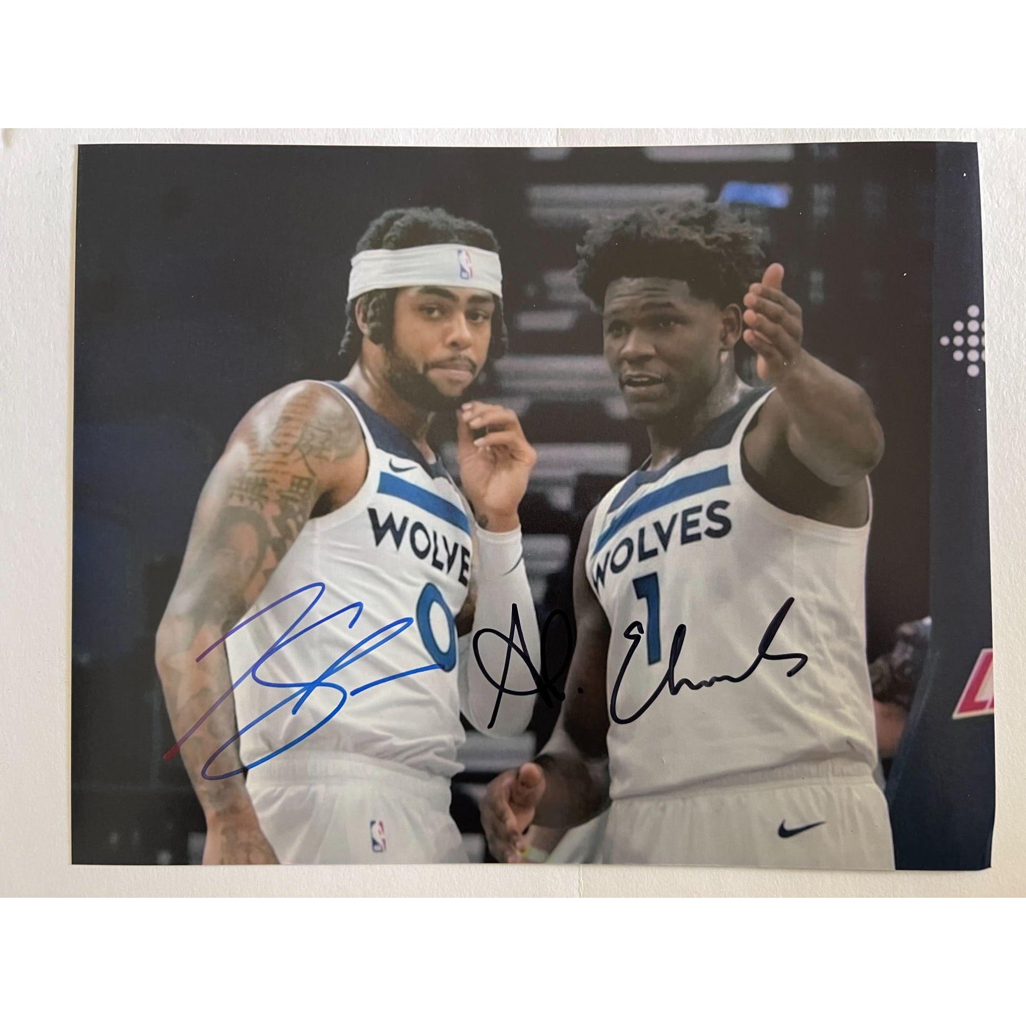 Minnesota Timberwolves Anthony Edwards Karl -Anthony Towns 8x10 photo signed with proof