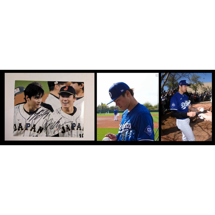 Shohei Ohtani & Yoshinobu Yamamoto Los Angeles Dodgers 8x10 photo signed with proof