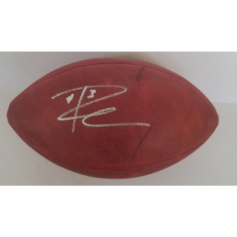 Russell Wilson Seattle Seahawks NFL game model football signed with proof with free case