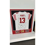Load image into Gallery viewer, Brock Purdy San Francisco 49ers 2023-24 size xl jersey signed &amp; framed with proof 40 plus signs 42x32
