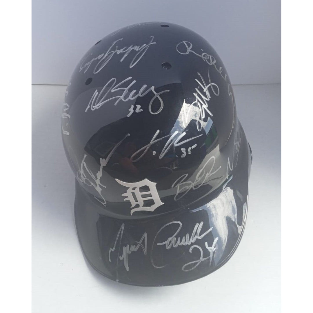 2014 Detroit Tigers Miguel Cabrera Justin Verlander team signed helmet