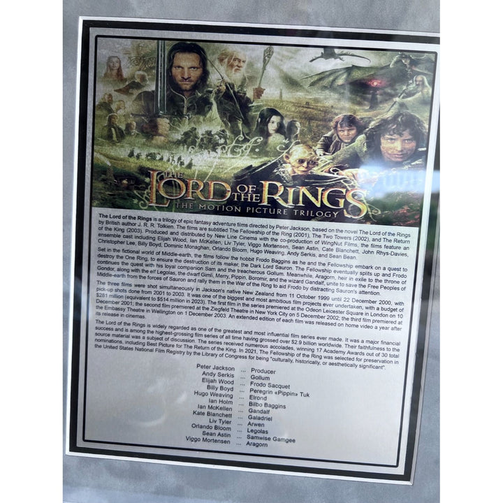 Lord of the Rings Ian Mckellen Peter Jackson Orlando Bloom 5x7 photos signed and framed with proof