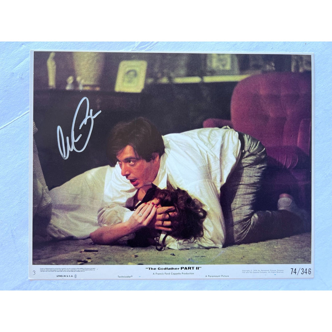 Al Pacino original lobby card 1974 the Godfather 8x10 signed with proof