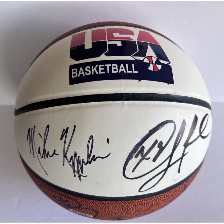 2008 USA basketball team signed Kobe Bryant LeBron James Dwyane Wade Chris Paul basketball sign with proof