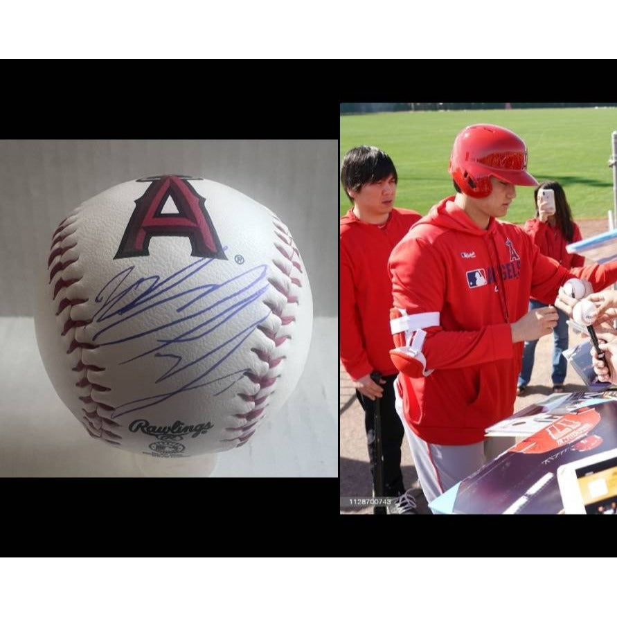 Shohei Otani Los Angeles Angels of Anaheim Rawlings Major League Baseball signed with proof