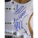 Load image into Gallery viewer, Jimmy Buffett signed with inscription and sketch one of a kind Huntington Stratocaster full size electric guitar with proof
