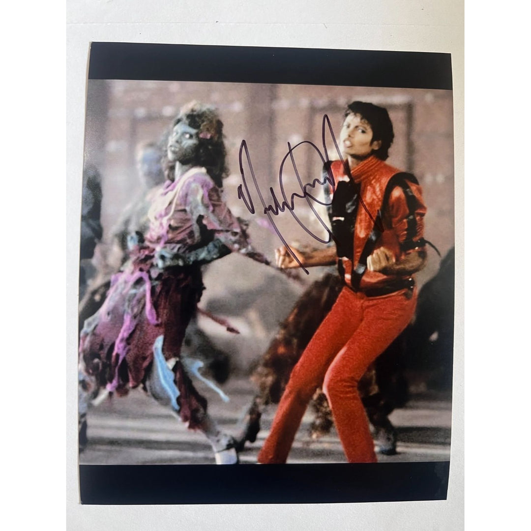 Michael Jackson Thriller 8x10 photograph signed with proof