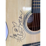 Load image into Gallery viewer, Ed Sheeran signed with Sketch One of a Kind unique full size acoustic guitar signed with proof
