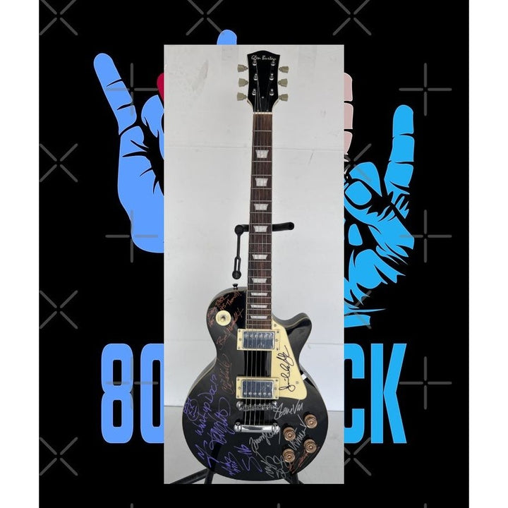 Motley Crue Mick Mars Tommy Lee, Vince Neal Nikki Sixx Poison Brett Michaels, Whitesnake David Coverdale Steve Vai vintage les paul guitar.