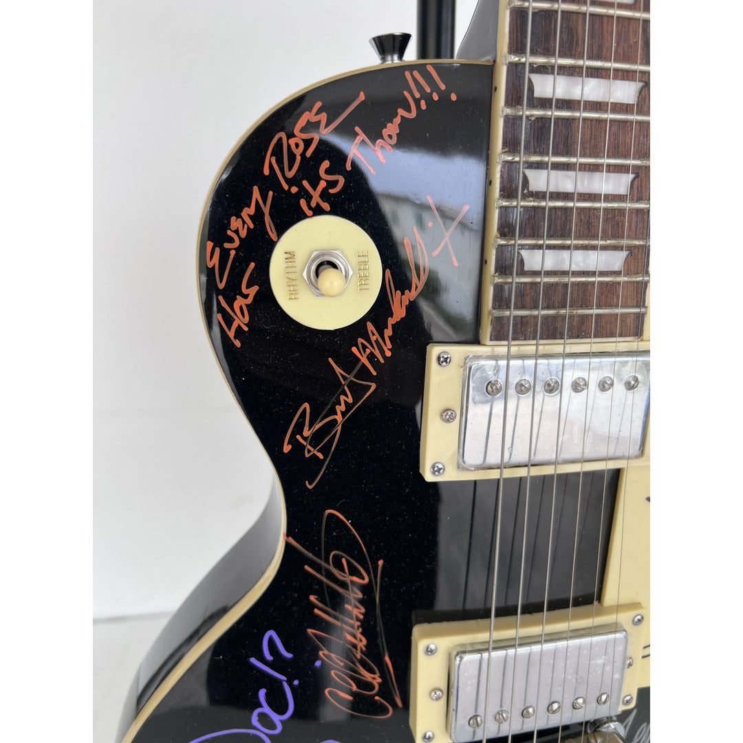 Motley Crue Mick Mars Tommy Lee, Vince Neal Nikki Sixx Poison Brett Michaels, Whitesnake David Coverdale Steve Vai vintage les paul guitar.