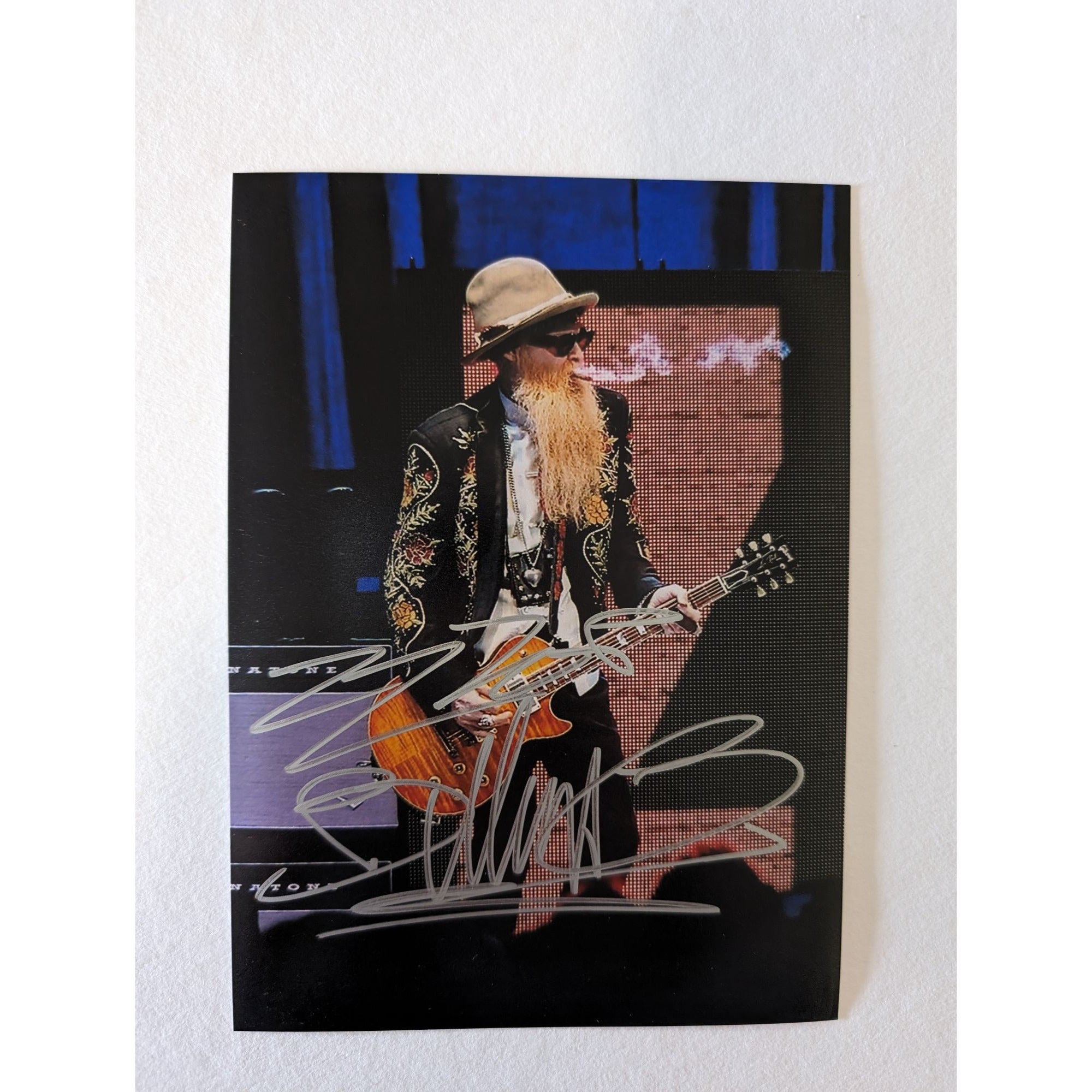 Billy Gibbons ZZ Top 5x7 photograph signed with proof