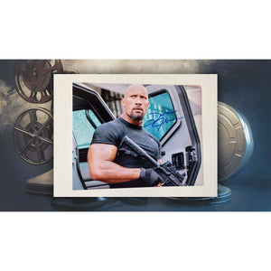 Dwayne The Rock Johnson 8x10 photo signed with proof