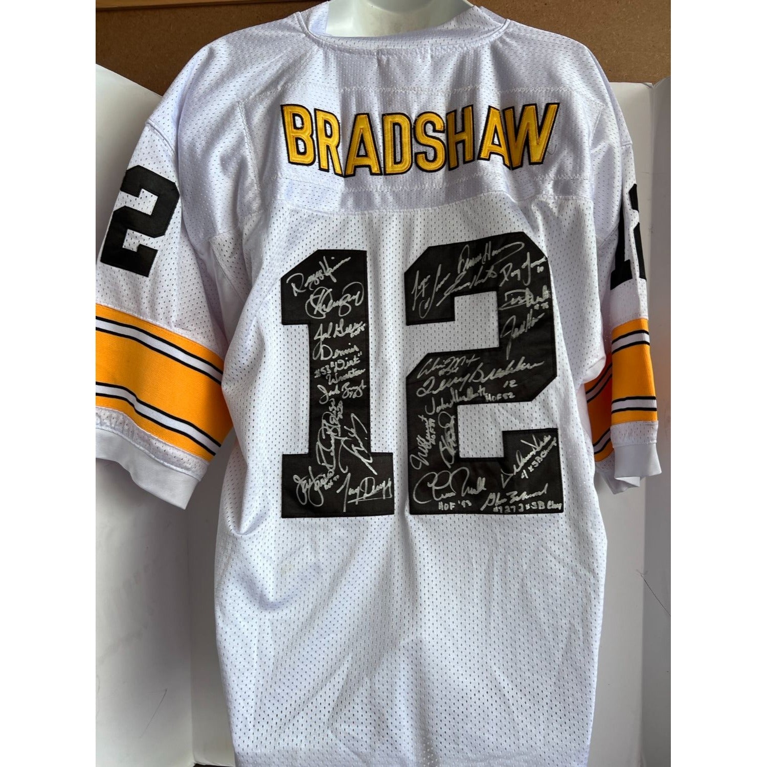 Terry Bradshaw Pittsburgh Steelers jersey signed with proof
