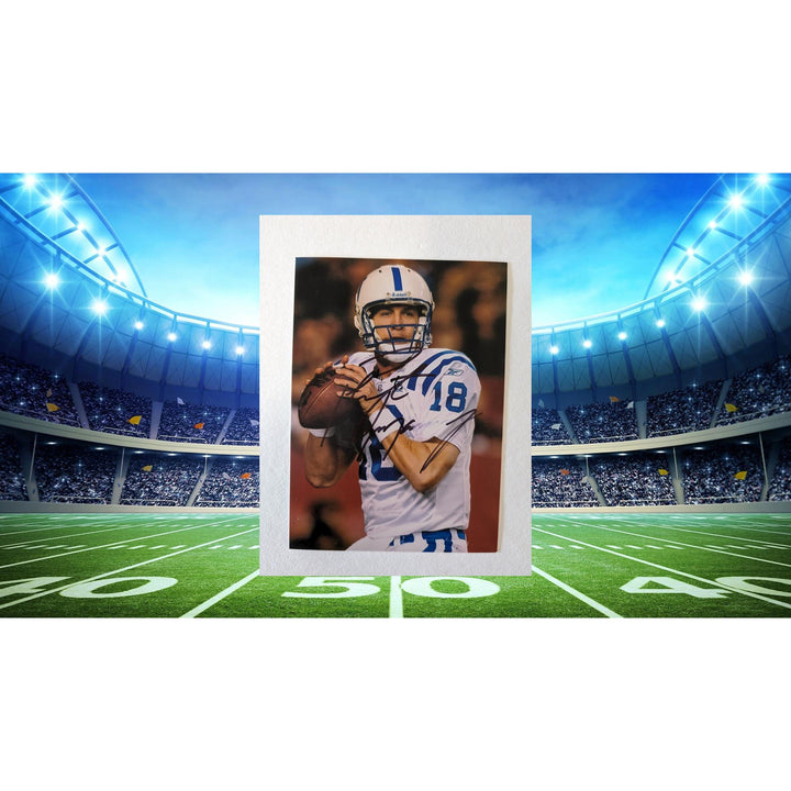 Peyton Manning Indianapolis Colts 5x7 photograph signed with proof