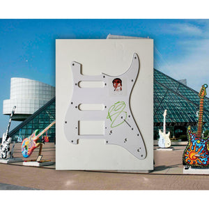 David Bowie Fender Stratocaster electric pickguard signed with proof