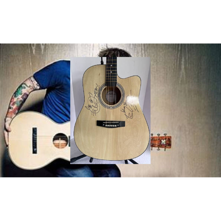 Ed Sheeran signed with Sketch One of a Kind unique full size acoustic guitar signed with proof