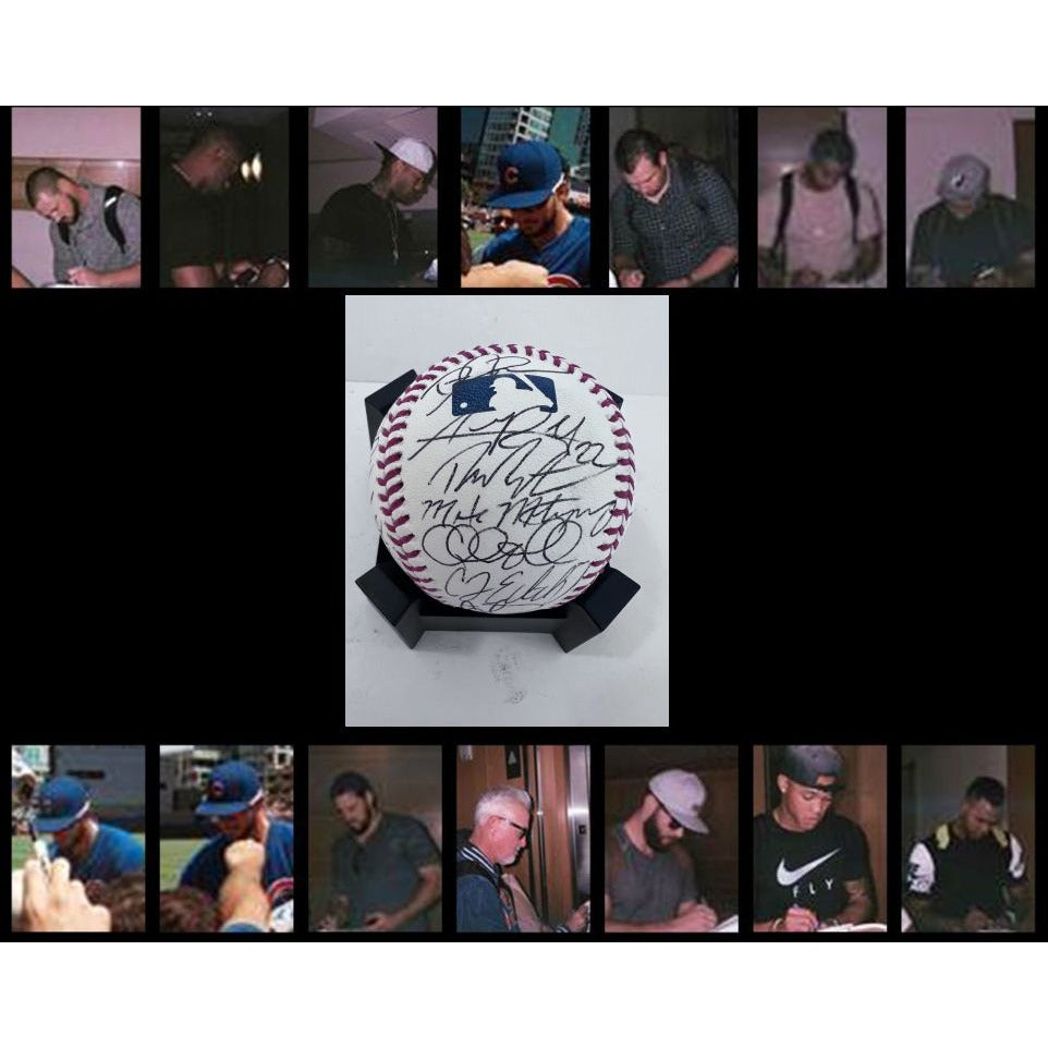 Chicago Cubs 2016 World Series champions team signed Rawlings MLB baseball signed with proof