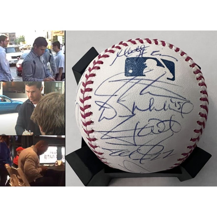 Adrian Beltre Ian Kinsler Michael Young Texas Rangers American League champions team signed baseball