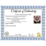 Load image into Gallery viewer, Chicago Cubs logo baseball Ron Santo Ryne Sandberg Ernie Banks Billy Williams signed with proof free acrylic display case

