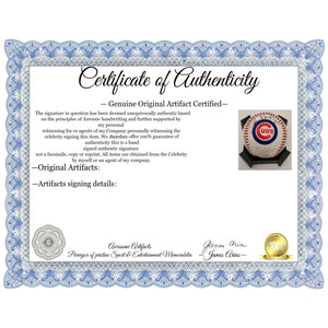 Chicago Cubs logo baseball Ron Santo Ryne Sandberg Ernie Banks Billy Williams signed with proof free acrylic display case