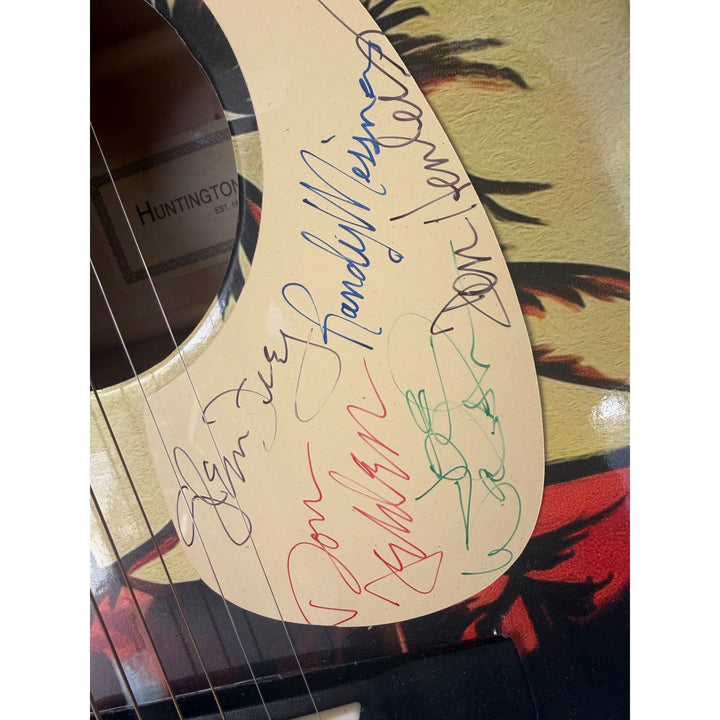 Don Henley, Don Felder, Randy Meisner, Joe Walsh Glenn Frey The Eagles unique "Hotel California" full size acoustic guitar signed with proof.