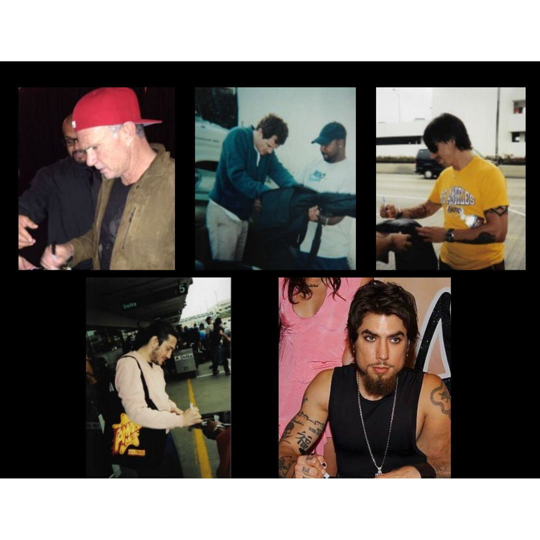 "RHCP" vintage les paul electric guitar Anthony Kiedis, "flea", John Frusciante, Chad Smith with sketch, Dave Navarro,  signed with proof.