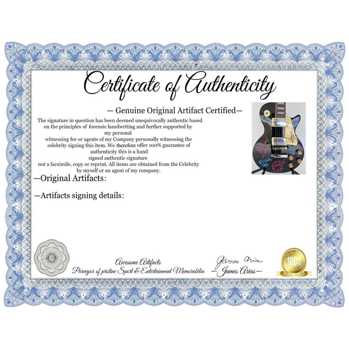 "RHCP" vintage les paul electric guitar Anthony Kiedis, "flea", John Frusciante, Chad Smith with sketch, Dave Navarro,  signed with proof.