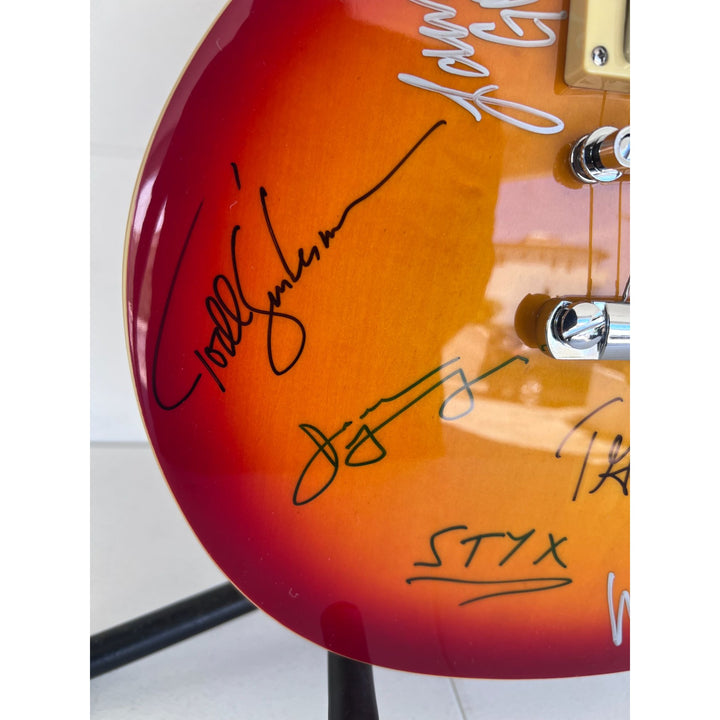 Styx James "J.Y." Young, Tommy Shaw, Todd Sucherman, Lawrence Gowan, Will Evankovich and Terry Gowan Dennis DeYoung and Chuck and John Panoz.