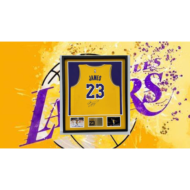 LeBron James Los Angeles Lakers game model jersey signed and framed with proof