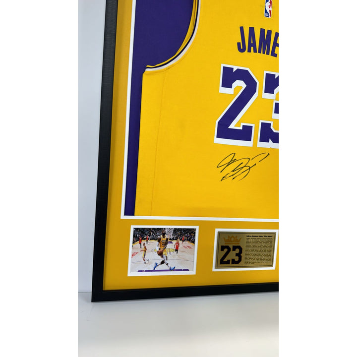 LeBron James Los Angeles Lakers game model jersey signed and framed with proof