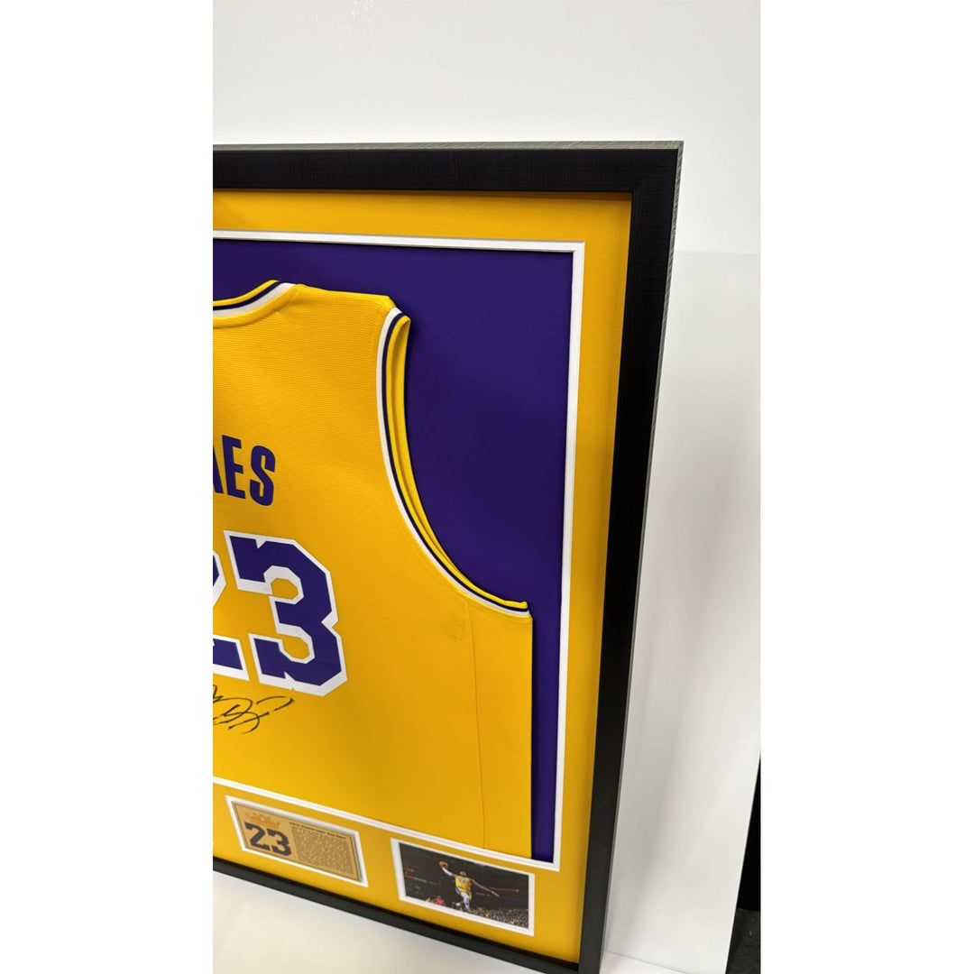 LeBron James Los Angeles Lakers game model jersey signed and framed with proof