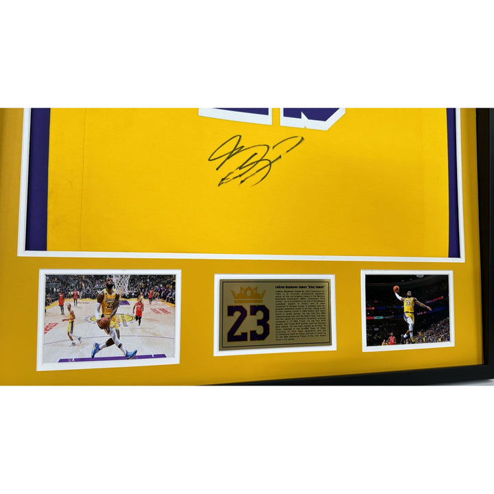 LeBron James Los Angeles Lakers game model jersey signed and framed with proof