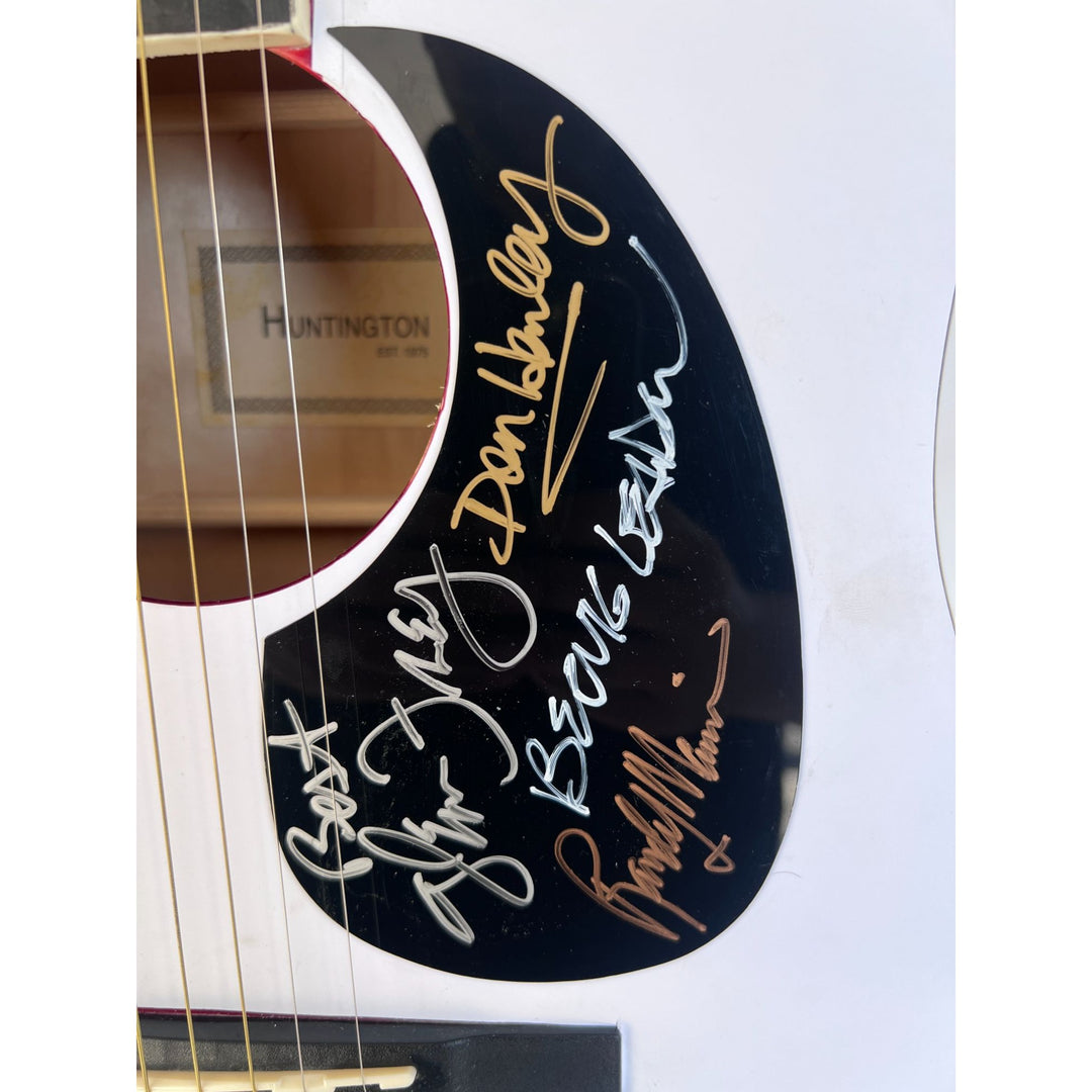 The Eagles Glen Frey, Don Henley, Randy Meisner, Bernie Leadon full size acoustic guitar (one of a kind ) signed with proof.