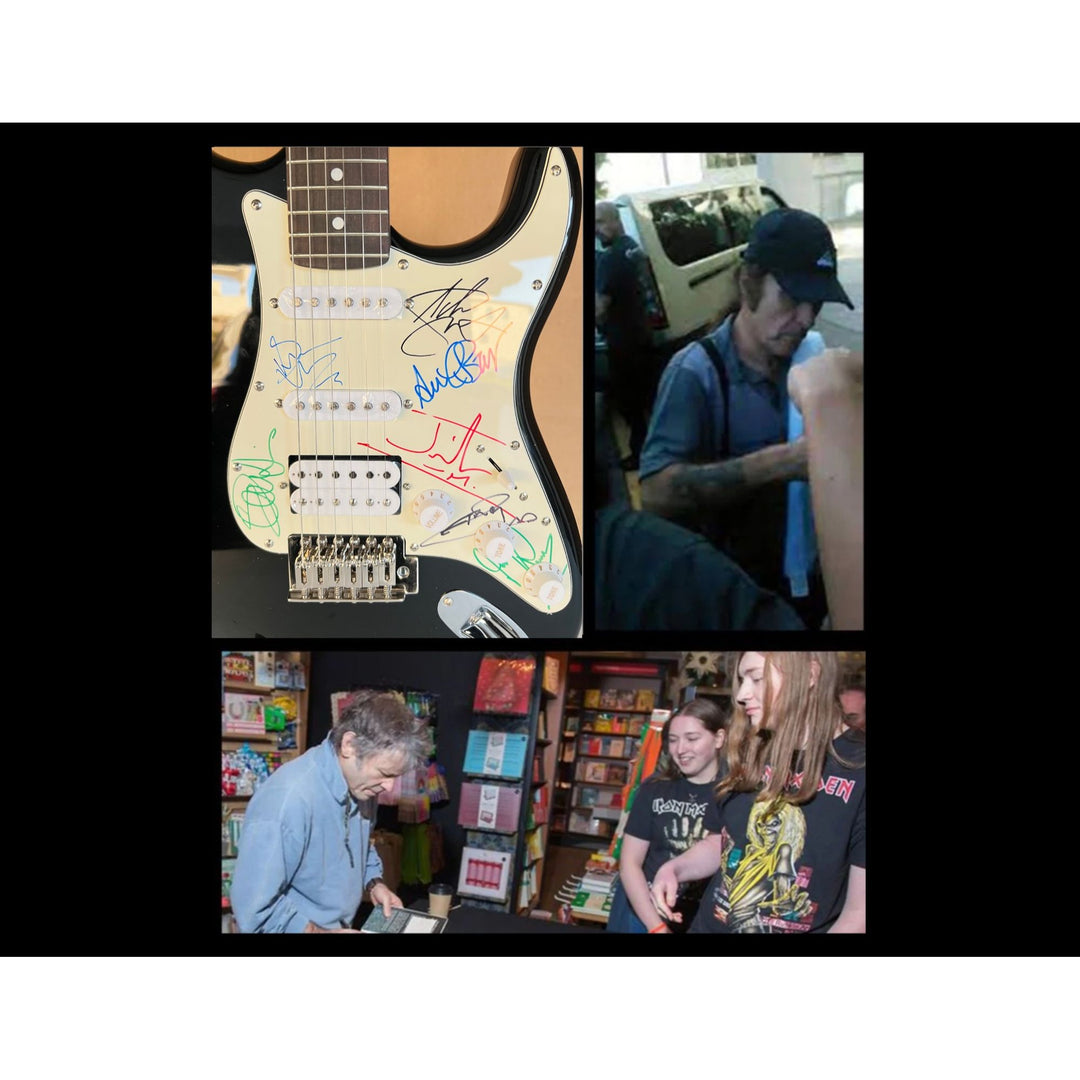 Iron Maiden full size Stratocaster electric guitar signed with proof
