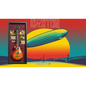 Led Zeppelin Jimmy Page Robert Plant John Paul Jones signed with inscriptions plus John Bonham concert ticket signed and framed with proof