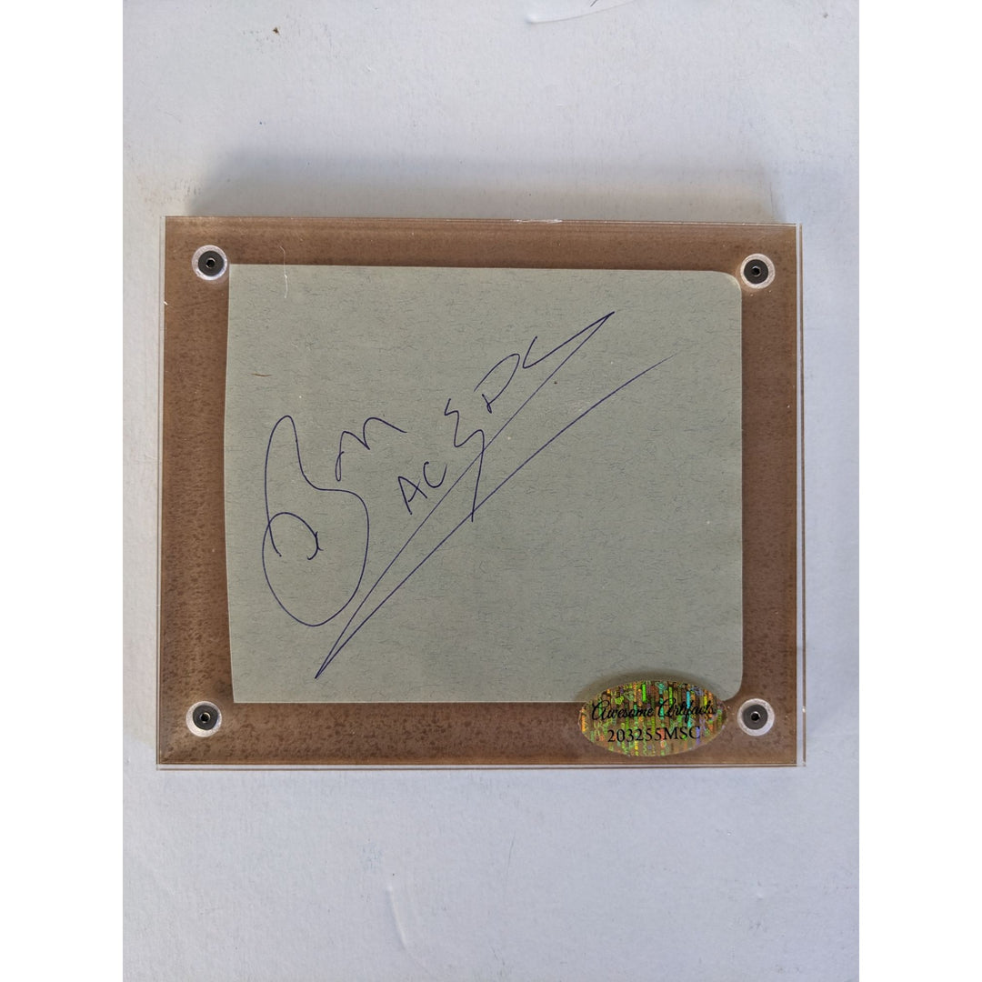 Bon Scott AC/ DC Vintage autograph book page signed with proof