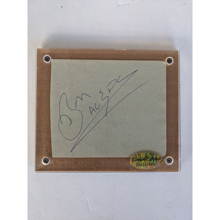 Bon Scott AC/ DC Vintage autograph book page signed with proof
