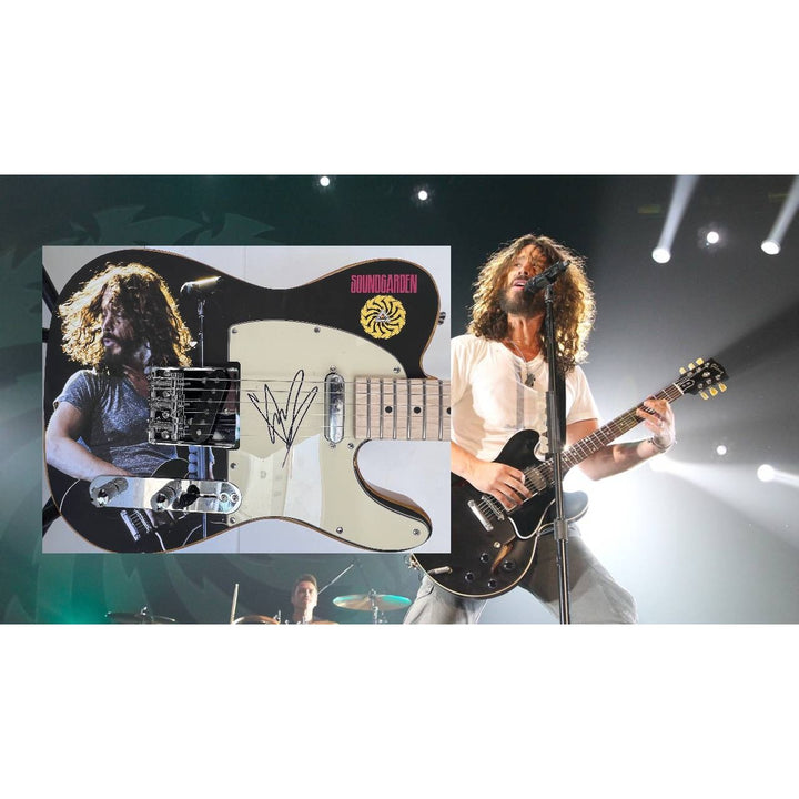 Chris Cornell of Soundgarden one of a kind full size electric guitar signed with proof.