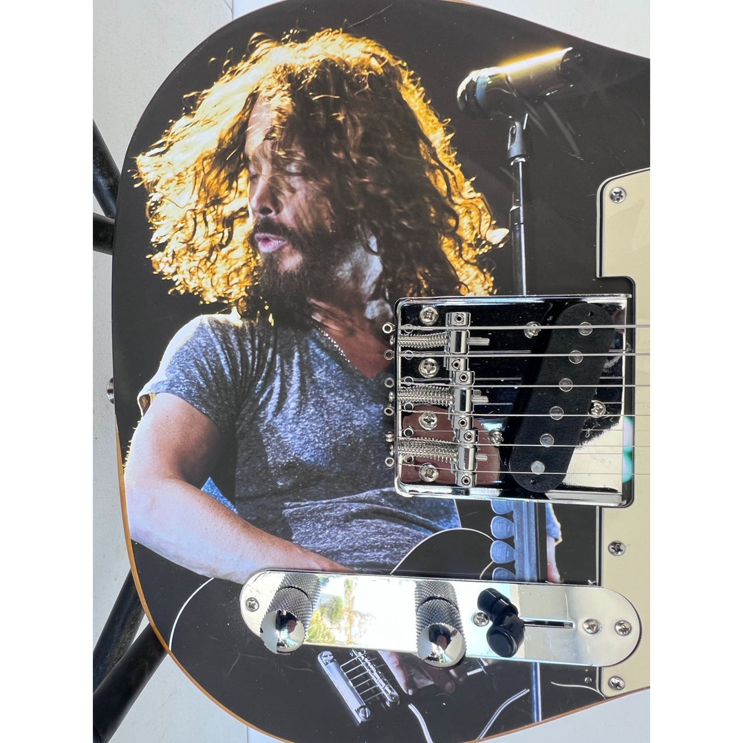 Chris Cornell of Soundgarden one of a kind full size electric guitar signed with proof.